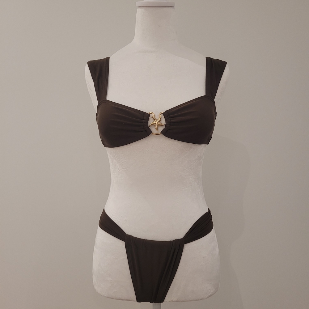 SHEIN Starfish Bikini Set US XS - Brown - NWT